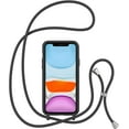 thumbnail image 2 of Crossbody Case for iPhone 11,iPhone 11 with Lanyard Strap Protective Case Adjustable Neck Rope Liquid Silicone Soft Cover for iPhone 11 6.1 Inch,Black, 2 of 10