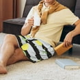 thumbnail image 3 of Wukai Lemon Men’s Short Pajama Pants With Pockets Soft Sleep Pj Shorts for Men-, 3 of 6