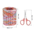 thumbnail image 2 of Unique Bargains Raffia Ribbon, Natural Raffia String with Scissor, Sky Blue/Red, 218 Yards, 2 of 8