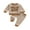 Brown Striped, variant on BemeyourBBs Auntie's Little Bestie Toddler Baby Boy 2 Piece Outfits Long Sleeve Letter Embroidery Waffle Knit Sweatshirt Pants Set Kids Spring Fall Winter Clothes