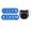 Blue, variant on GARENDE 10x Numbered Floor Spoting Markers for Court Floor Indoor Outdoor Basketball Yellow