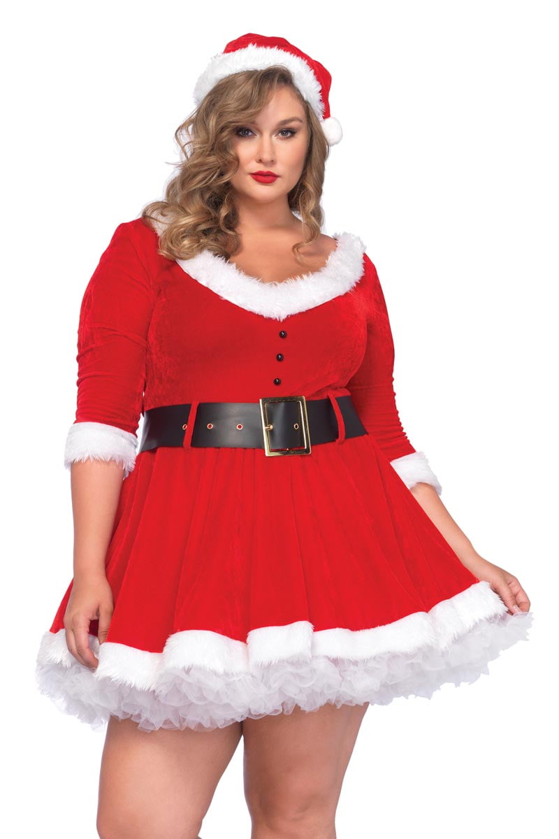 Modstander Vær tilfreds Villain Leg Avenue Women's Plus-Size Miss Santa, Red, 1X/2X - Walmart.com