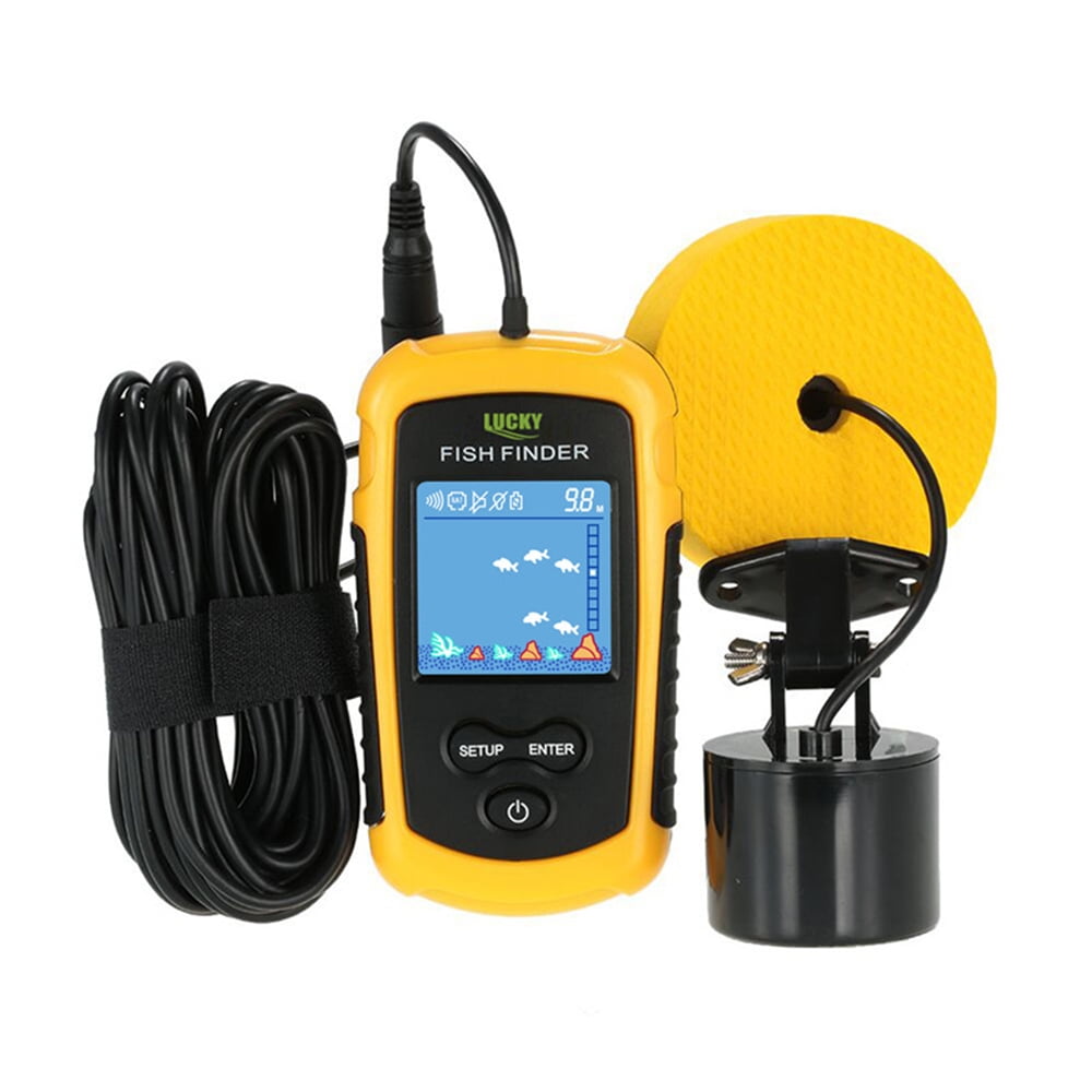 Portable Fish Finder 100M Depth LCD Alarm Sonar Sensor Handheld Fishing Finder 