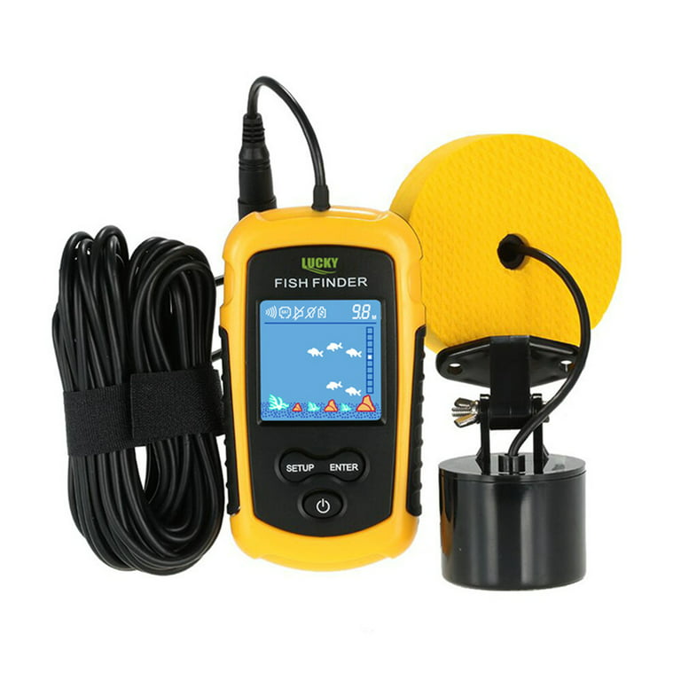 ammoon Professional Fish Finder LCD Color Screen Portable Wired Fish Finder  100M Depth Sonar Echo Sounders Fishfinder
