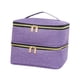 thumbnail image 1 of Bolsa de almacenamiento de esmalte de uñas con capacidad para 30 botellas de esmalte de uñas de gran capacidad, 2 capas para Púrpura, 1 of 8