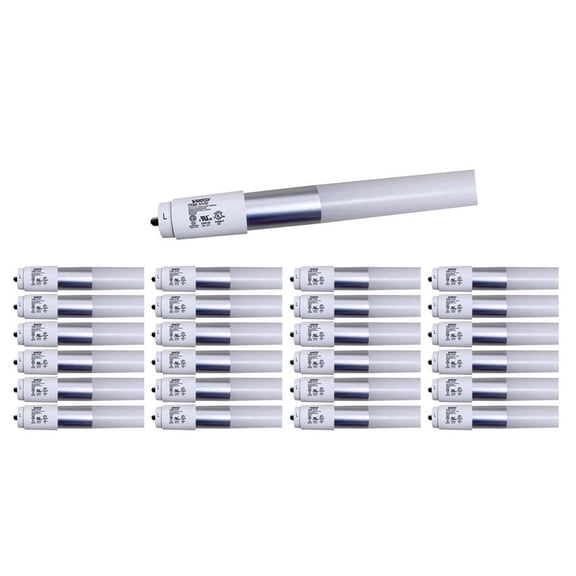 25Pk - 24W 72-in T8 LED Single Pin CCT Selectable White Finish Ballast Bypass