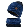 thumbnail image 3 of Hats for Women Winter Hats for Men Men's And Women's Winter Knitted Windproof Hood Scarf Coif Winter Knit Hat Warm Hats for Adult, 3 of 9