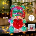 thumbnail image 4 of CM-TOP | Oso iluminado brillante Holograma de PVC | LED lámpara de mesa decoración | 18.8 * 20.6 * 25CM | Luz roja de corazón para ella, regalo para novia, mamá, niños, cumpleaños, aniversario, 4 of 7