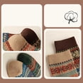 thumbnail image 3 of Maplenight 4 Pairs Cotton Socks for Women Thick Wool Soft Warm Cozy Vintage Crew Socks Boot Sock, 3 of 4