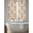 thumbnail image 5 of Brown Fall Leaves Sheer Curtains 63 Inch Length 2 Panels Set, Vintage Farmhouse Leaf Plants Voile Window Treatment Rod Pocket Curtains Sheers Drapes for Bedroom/Living Room/Kitchen 52x"63"x2, 5 of 7