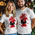 thumbnail image 3 of Camisetas para hombre, camiseta de algodón con cuello redondo y forma de corazón para San Valentín, manga corta, color rojo Love Girl., 3 of 8