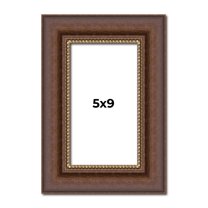 5x9 In Copper and Brown Real Wood Picture Frame Width 2 inches | Interior Frame Depth 0.5 inches |
