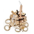 thumbnail image 2 of HLONK Bird Parrot Chewing Block Toys Natural Wood Chew Toy for Conures Parakeets, 2 of 7