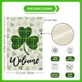 thumbnail image 6 of Welcome St. Patricks Day Green Plaid Shamrocks Clovers Garden Flag Yard Flag 12x18 Inch Double Sided Small Mini Yard Outdoor Outside Holiday Decoration, 6 of 6