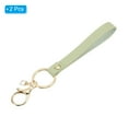 thumbnail image 3 of Uxcell PU Leather Keychain, Key Holder Keyring with Metal Key Ring Anti Lost Lobster Clasp for Men ,Green,2 Pack, 3 of 6