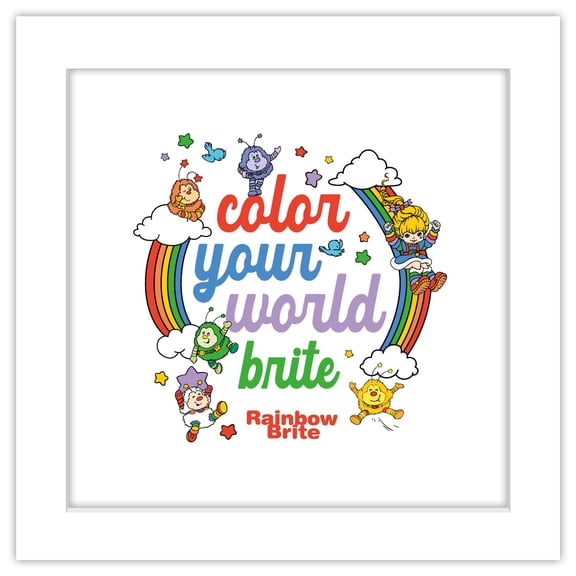 Gallery Pops Rainbow Brite - Color Your World Brite Wall Art, White Framed Version