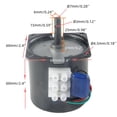 thumbnail image 2 of CHANCS Permanent Magnet Motor 60KTYZ AC 110V 2.5-3RPM CW/CCW Synchronous Gear Motor with Motor Bracket Support Fixed Base, 2 of 7