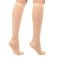 thumbnail image 3 of Extra Wide Compression Socks for Women and Men 20-30 mmHg - Beige, 4XL, 3 of 11