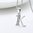 thumbnail image 5 of Juwaliy Women Letter Necklace K Pendant,925 Sterling Silver Initial Charm Iced Out Monogram Personalized Alphabet Name Jewelry Gift for Mother Wife Daughter, 5 of 9