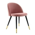 thumbnail image 3 of Modway Cordial Performance Velvet Dining Chairs - Set of 2 in Dusty Rose, 3 of 9