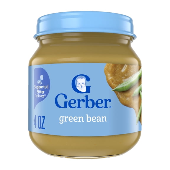 Gerber 1st Foods Natural for Baby Baby Food, Green Bean, 4 oz Jar