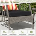thumbnail image 4 of Gymax Ensemble de Mobilier de Patio en Rotin PE 3 Pcs avec Dossier Réglable à 5 Niveaux Ensemble Bistro Extérieur, 4 of 6