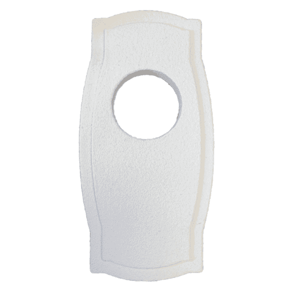 SnapTight Exterior Light Mounting Block Trim, Polyurea-Coated EPS Foam, Weather-Resistant, Paintable, 16 in H x 8 in W x 1.25 in D, Divine White