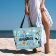 thumbnail image 3 of Wukai Let's Go on an Adventure Print Zipper Bag,large Beach Tote Bag,Waterproof Sandproof Bag,Grocery and Picnic Tote Travel Bag, 3 of 5