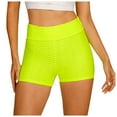 thumbnail image 2 of Lroveb Yoga Shorts for Women, High Waisted Athletic Workout Shorts, Hip Stretch Running Fitness Pants Wrinkled Biker Shorts Green, 2 of 3