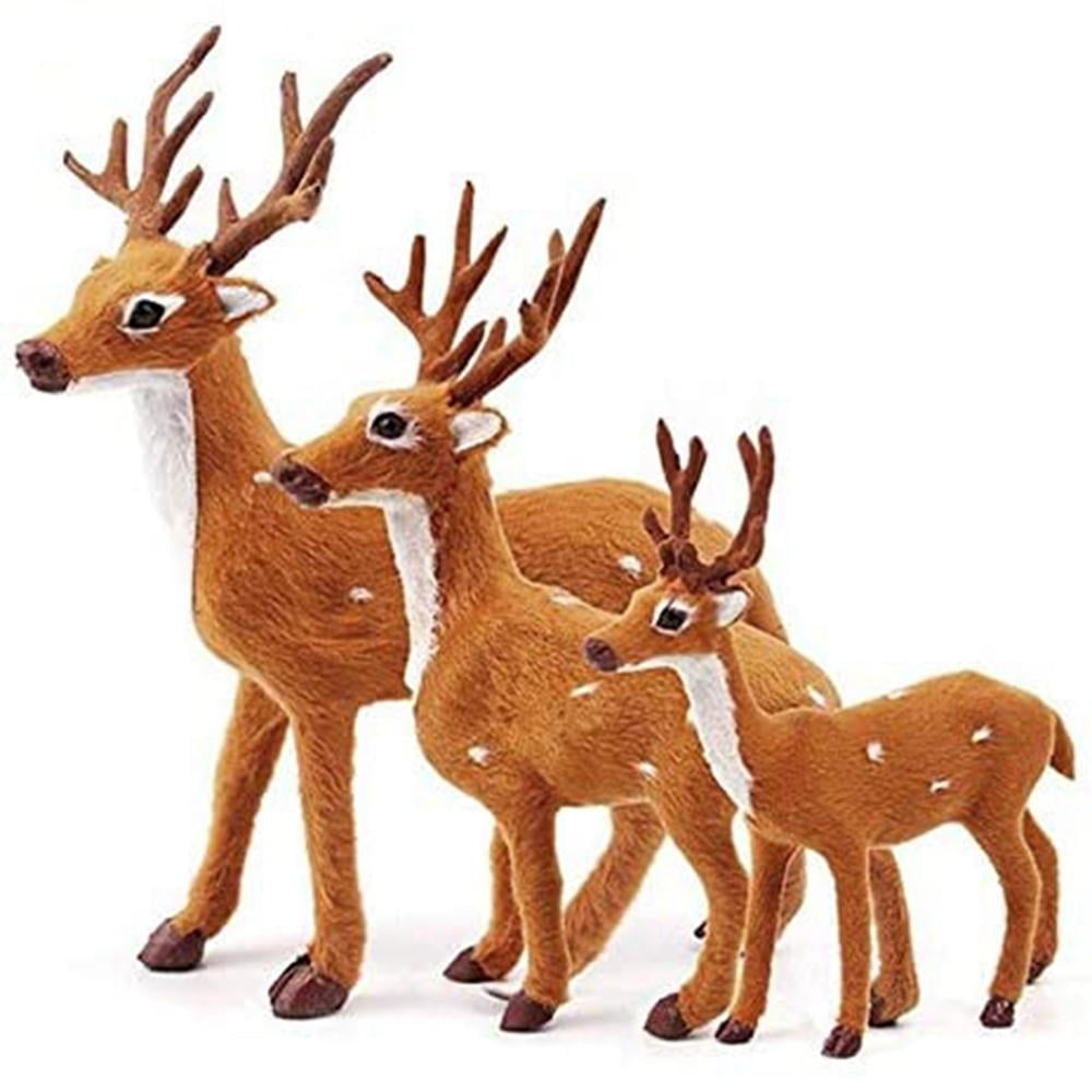 Christmas Decoration Plush Reindeer Elk Deer Pendant Xmas Decor Ornament DIY 