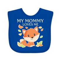 Inktastic My Mommy Loves Me Little Fox Boys or Girls Baby Bib