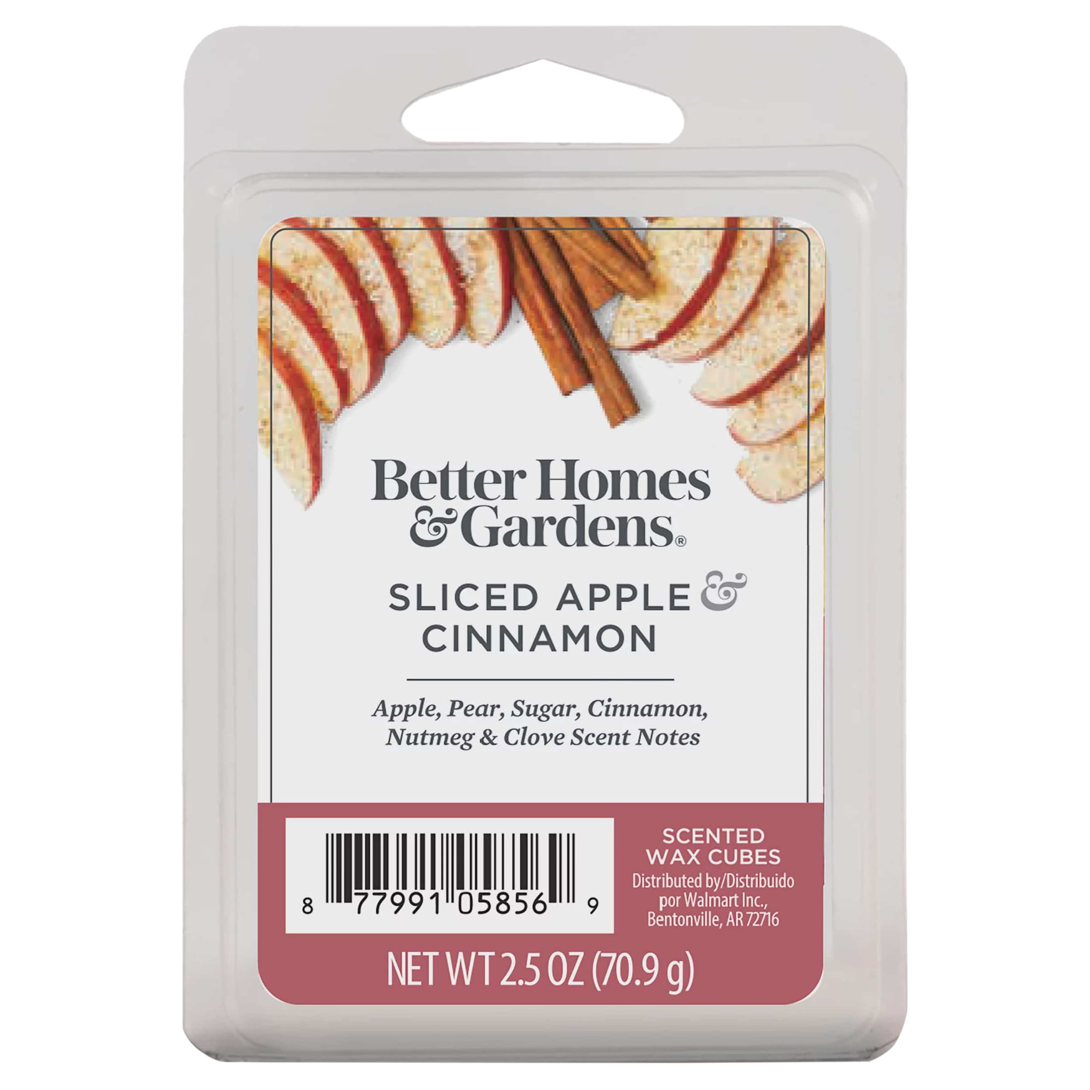 Better Homes  Gardens Sliced Apple Cinnamon Scented Wax Melts, Better Homes & Gardens, 2.5 oz (1-Pack)
