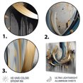 thumbnail image 3 of Designart "Infinity Lines and Abstract Shapes IV" Abstract Shapes Metal Wall Art, Gold Metal Wall Decor, Modern Metal Art Decor For Hallway - 16x16 Inch, 3 of 6