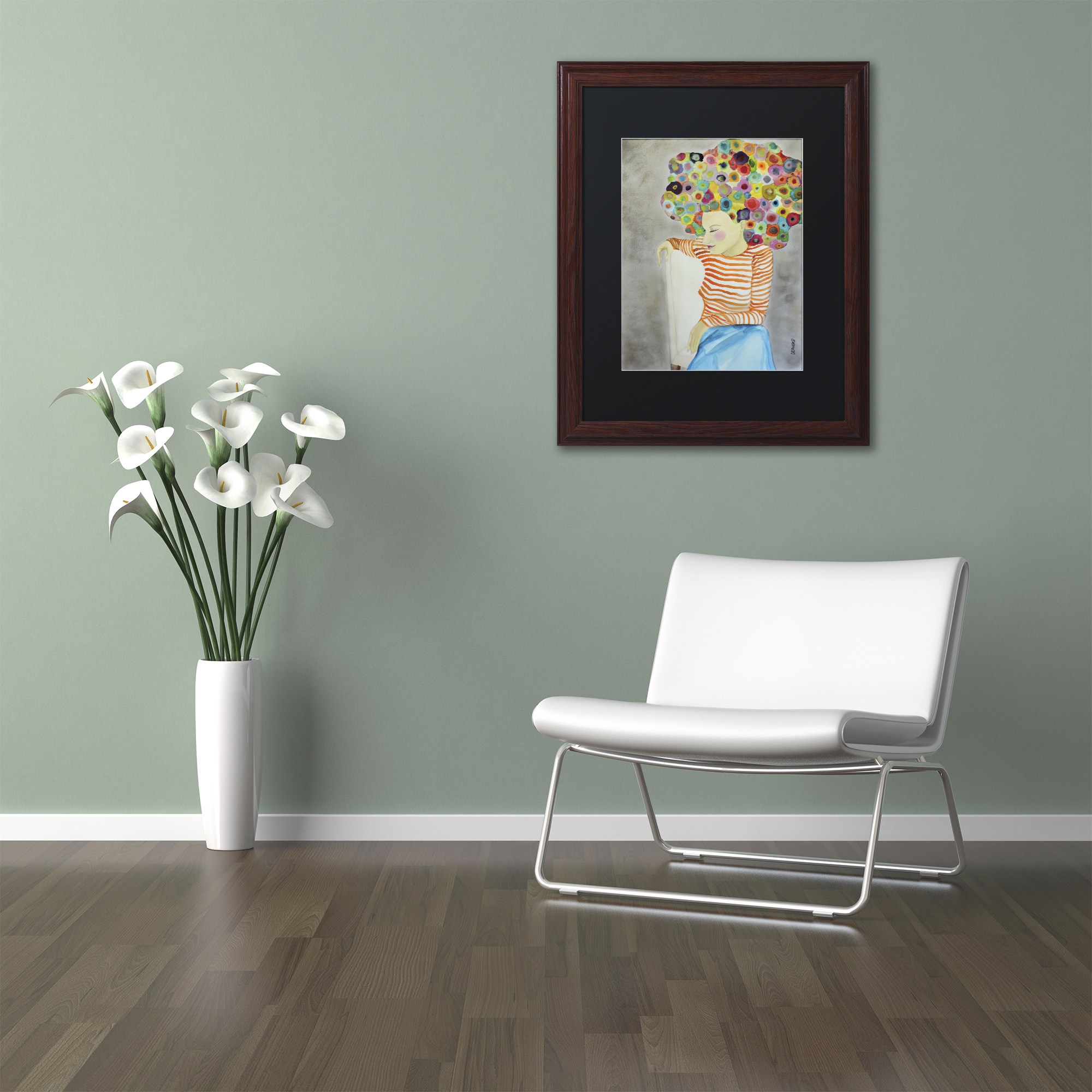Sylvie Demers 'Marion' Black Matted Framed Art