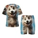 thumbnail image 1 of Balery Blue Sky Cute Wolf Conjunto de Pijama Infantil de Manga Corta con Estampado – Ropa de Dormir de Algodón Suave-Medium, 1 of 6