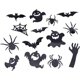 thumbnail image 1 of 87 piezas 3 estilos Halloween 3D arañas murciélagos fantasmas pegatinas PVC negro pared pegatinas decorativas con esponja adhesiva de doble cara impermeable Halloween fiesta suministros calcomanías, 1 of 6