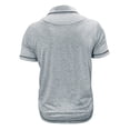 thumbnail image 4 of Dwellite Men's Casual Polo Shirts Short Sleeve Collared Button T-Shirt Basic Summer Golf Blouses with Pocket Light Gray XL, 4 of 5