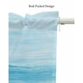 thumbnail image 5 of Blue Kitchen Valances for Windows Farmhouse Linen Window Valance Curtain for Living Room Window Treatment Ombre Modern Oil Painting Aesthetics Abstract Art Valance Rod Pocket Topper, 42 x 12 Inch, 5 of 6