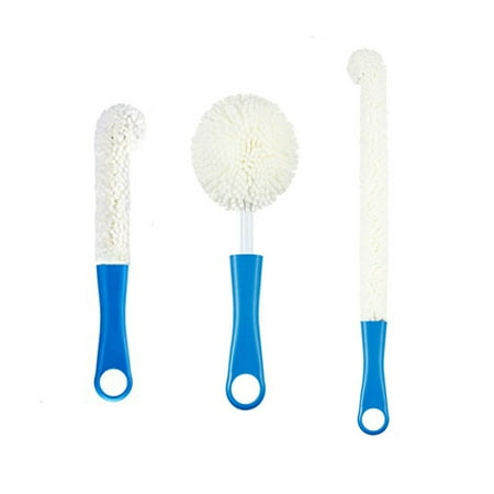 

ZYmall 3Pcs/Set Cleaning Brushes Adjustable Multifunctional Metal Wine Decanter Cup Container Cleaners for Kitchen