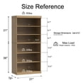 thumbnail image 5 of Lumioca 6-Tier Wooden Bookshelf, 67"H Bookcase with Adjustable Shelves (125lbs,Oak), 5 of 6
