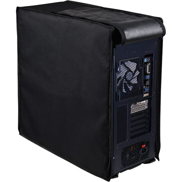 GHSDFBB PC CPU Desktop Host Dust Cover Protector, Waterproof Desktop Mid-Tower Computer Host Dustproof Cover Full Case with Zipper, Anti-Static CPU Tower PC Dust Covers (10.6Wx20.5Hx24.6D)