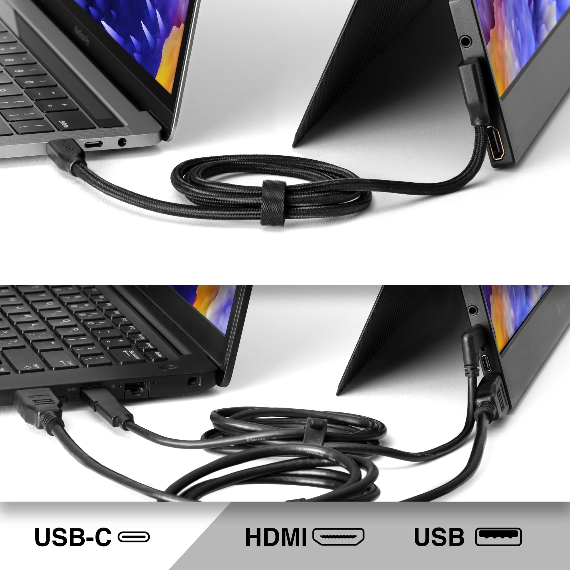 SideTrak Solo 17.3" Portable Monitor for Laptop | Freestanding Full HD 1080p LED USB Laptop Dual Screen with Cover | 60Hz | Blue Light Filter | USB/HDMI