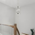 thumbnail image 5 of Kira Home Eleanor 27" 3-Light Foyer Light Pendant Chandelier, Cylinder Metal Shade, Adjustable Height, Brushed Nickel, 5 of 9