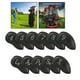 thumbnail image 4 of Golf 11Pcs / Set Impermeable Cuero PU Negro Iron Club Head Covers Headcover Set de golfista, 4 of 9