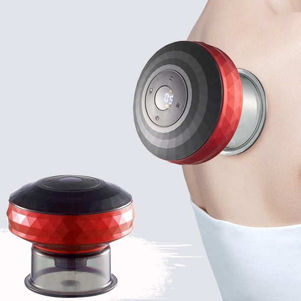 Masajeador de ventosas con vibración roja, dispositivo de ventosas recargable, dispositivo de raspado eléctrico