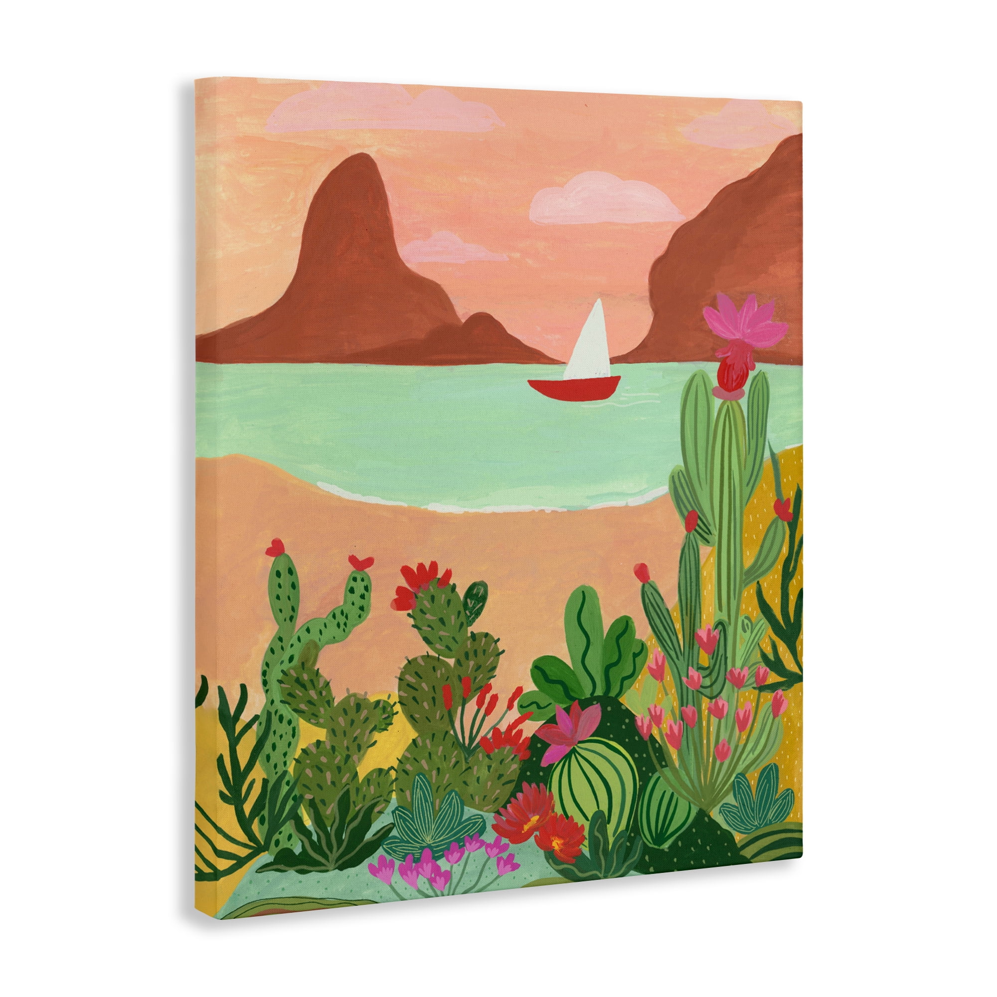 Desert Oasis Boat Canvas Wall Art, design by Nabeela Rumi