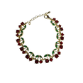 thumbnail image 1 of PULSERA DE CEREZAS ZIRCONIAS DE ORO LAMINADO, 1 of 4
