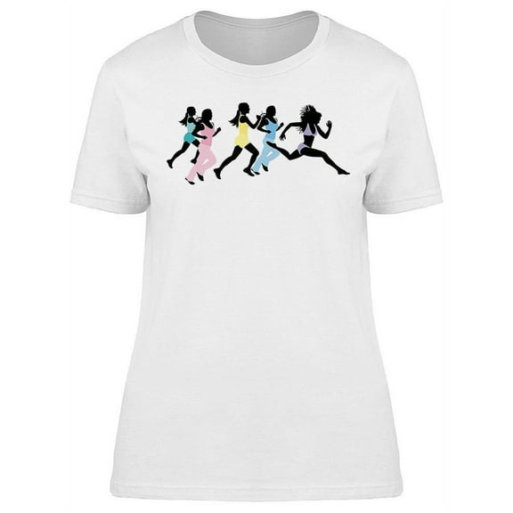 Running Girls Design T-Shirt Women -Image by Shutterstock, Female XX-Large