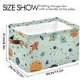 thumbnail image 4 of Yayeee Canvas Storage Basket with Handles for Shelves Fabric Bins Closet Organizer, Space Patterns, 4 of 8