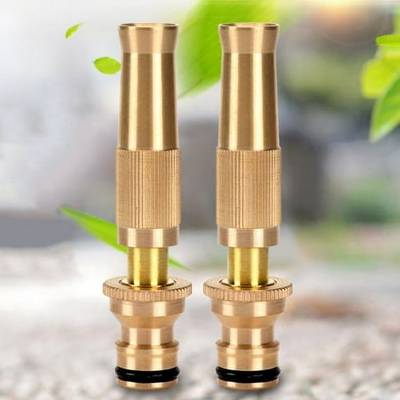Cheers.US 2Pcs High Pressure Hose Nozzle Heavy Duty | Brass Water Hose Nozzles for Garden Hoses | Adjustable Function | Fits Standard Hoses, Garden Sprayer, Spray Nozzle, Power Washer Nozzle
